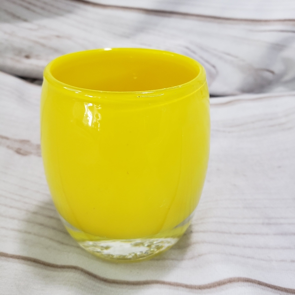๐SOLD๐ Glassybaby Yellow Hand Blown Glass Candle Votive Pre Triskelion #2 - Picture 2 of 13